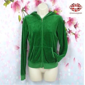 VELVET HOODIE. BRIGHT GREEN 🎀Juicy