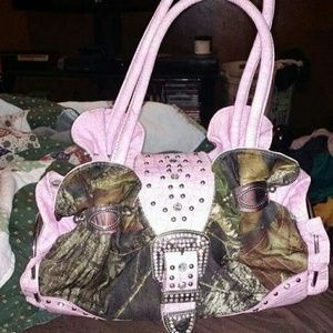 Pink camouflage purse??