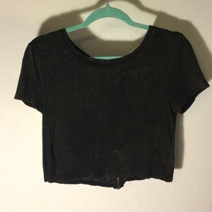Silence + Noise at Urban Outfitters Grey Crop Top