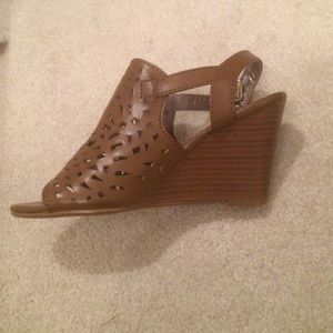 Brown heeled sandals