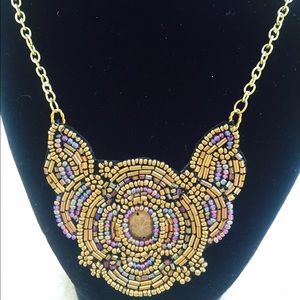 Beaded statement necklace