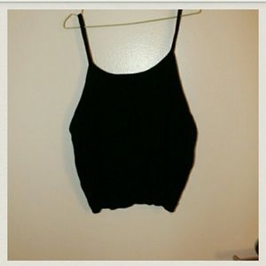 NWOT Black Brandy Mel knit crop top!