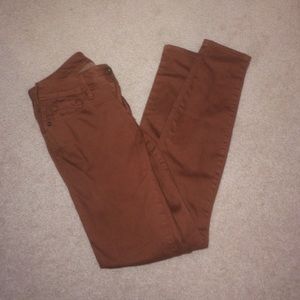 Pacsun burnt orange skinny jeans