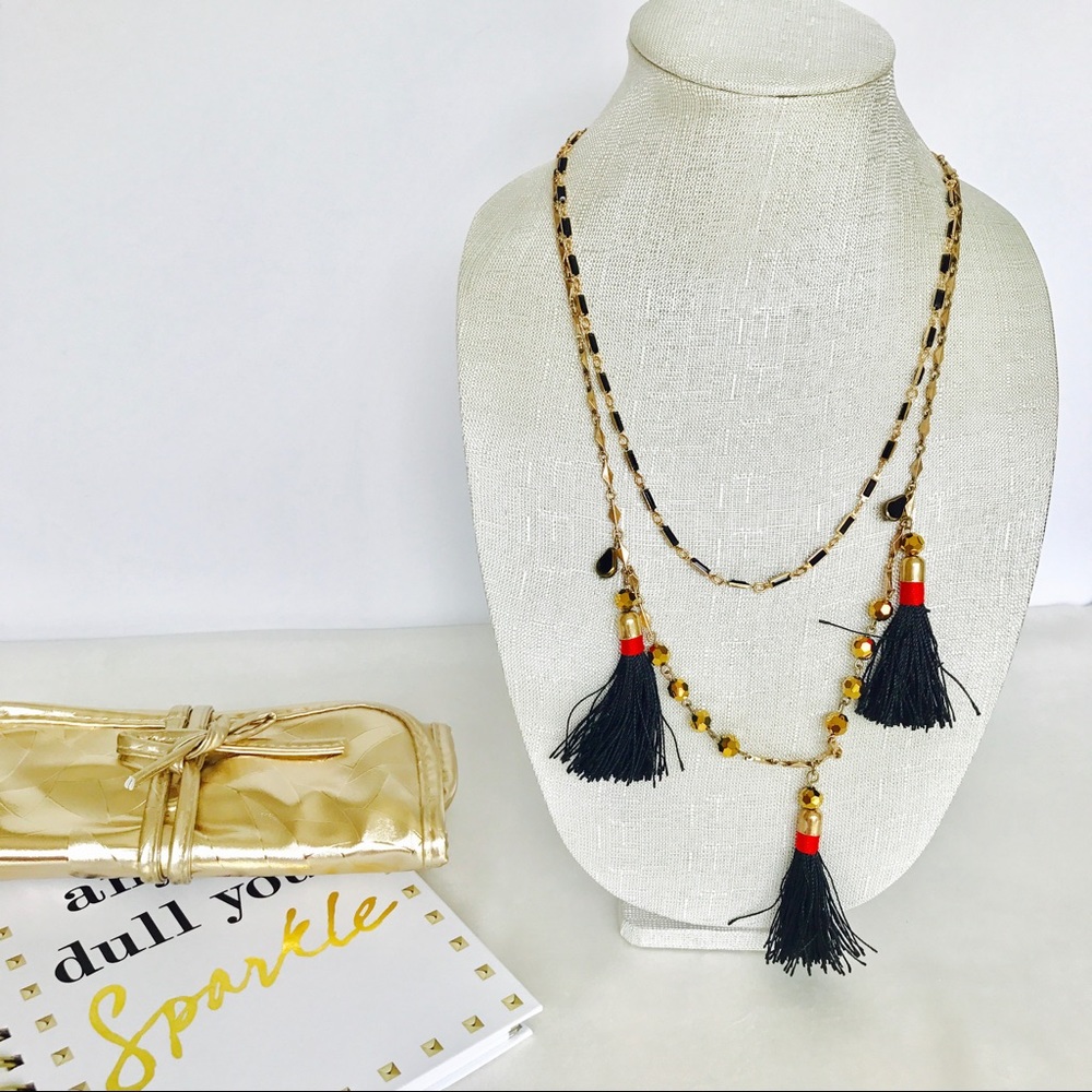 Black Tassel Necklace
