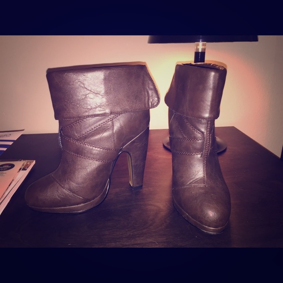 Dark Brown Charlotte Russe Booties with platform