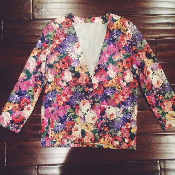 Vintage Floral Blazer, M/L