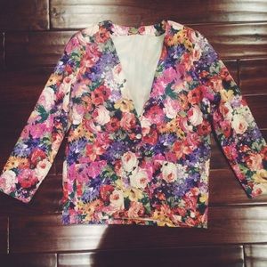 Vintage Floral Blazer, M/L