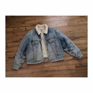 Men's wool lined Levis denim Jacket