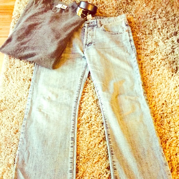 Armani light wash jeans