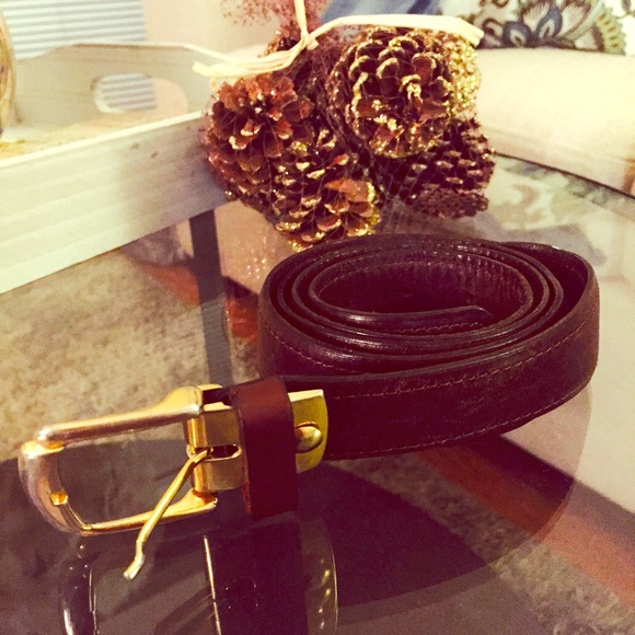 Genuine leather brown belt