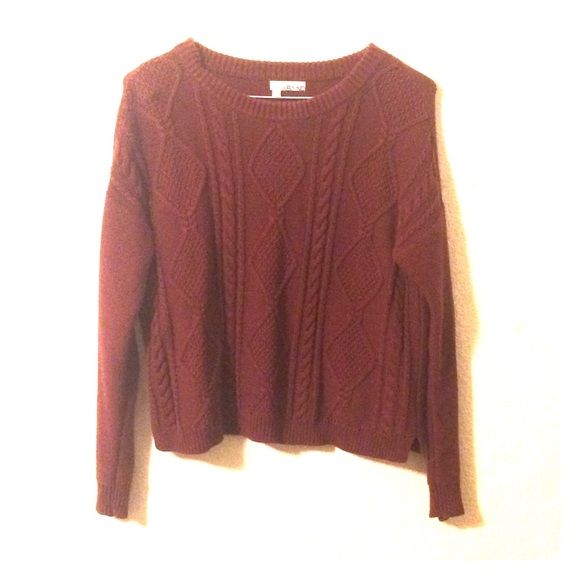 Burgundy Drop Sleeve Sweater