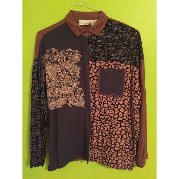 Vintage Mixed Pattern Button Down