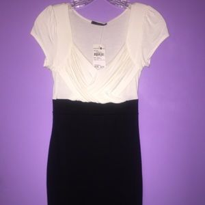 White and black dress