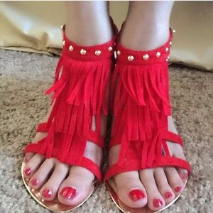 Red Summer Sandals