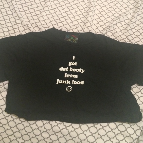 omighty crop junk food tee