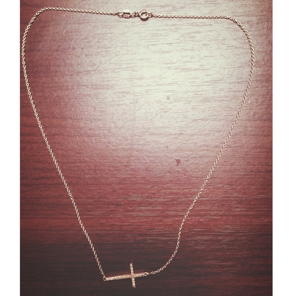 Kay's Sterling Silver and Diamond Cross Necklace