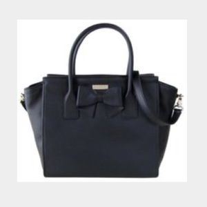 Kate Spade black satchel with bow