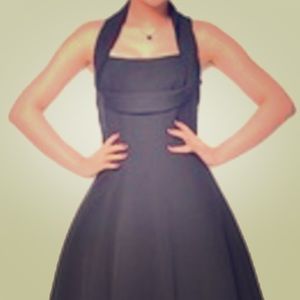 50s halter swing dress