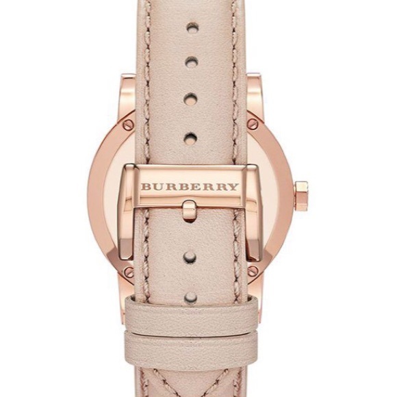 Burberry Check Stamped Classic Round Dial Watch