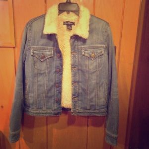 Denim sheep lined jacket