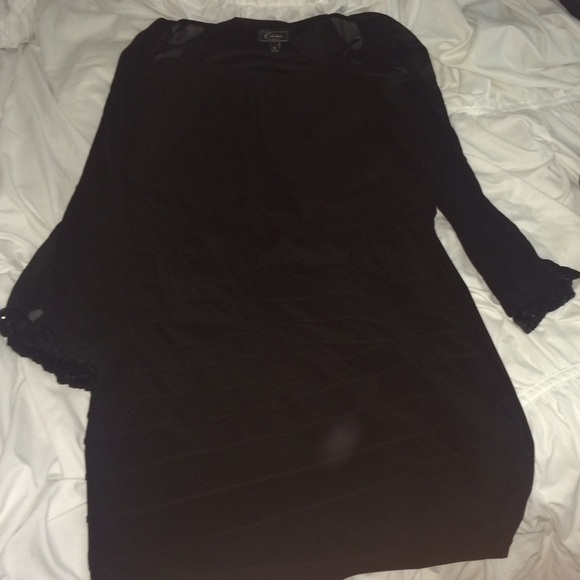 Black knee length dress