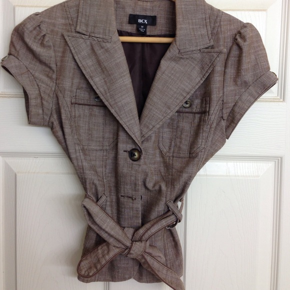 Bcx brown belted jacket. Perfect for work