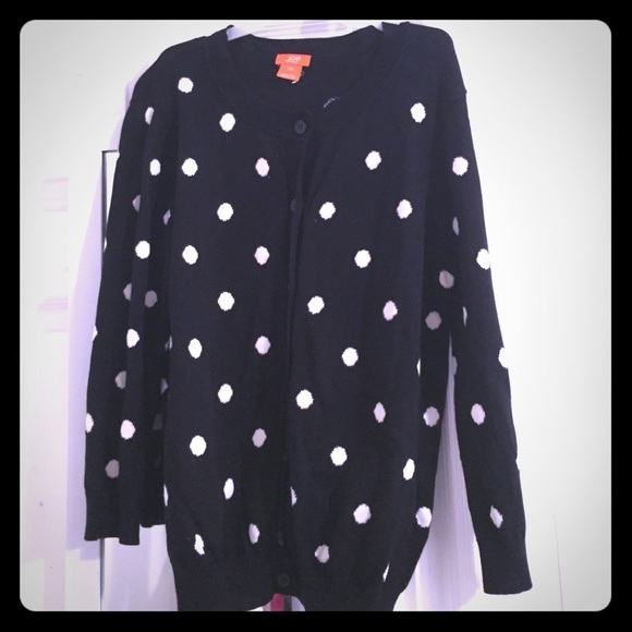 Black and White Polka Dot Cardigan