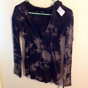 BKE Tye dye V-neck hoodie