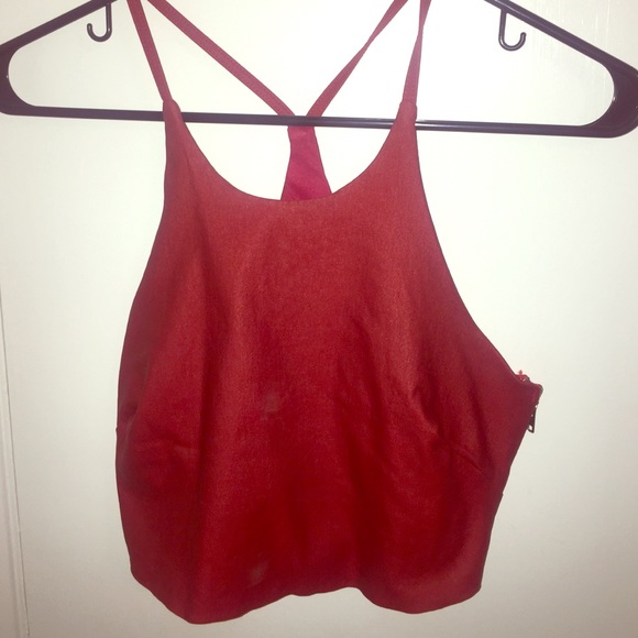 Pleather crop top