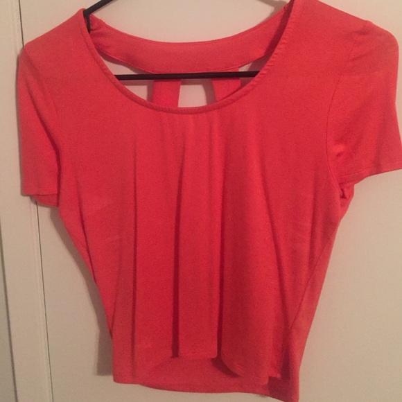 Coral crop top