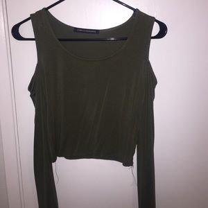 Olive green crop top