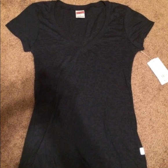 Brand new Soffe brand black burn out v-neck tshirt - Picture 1 of 1