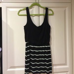 Nordstrom BP Mimi Chica Black/Blue Stripped Dress