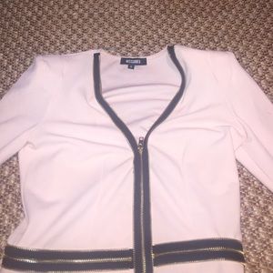 MISGUIDED pink dress with black and gold