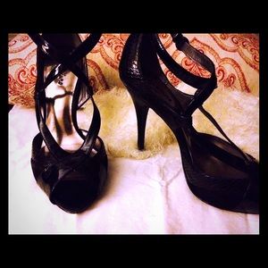 Marciano sexy heels black leather patent suede