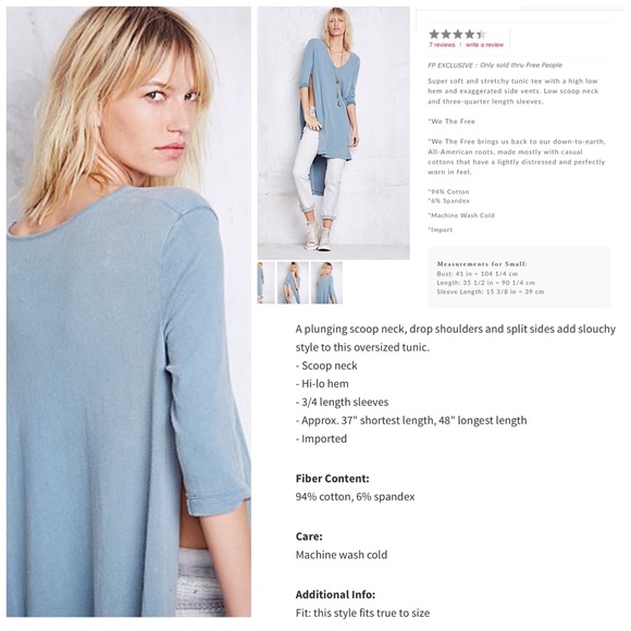 FREE PEOPLE Oversized Slouchy Maxi Tunic NWT - Picture 4 of 4