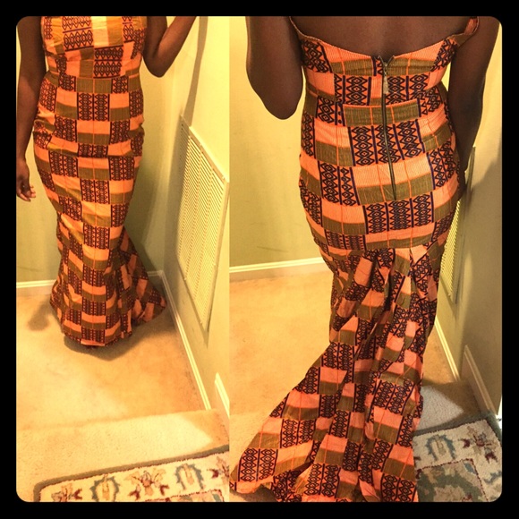 Size 6 Custom Made Ankara (African Print) Dress