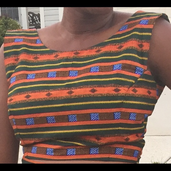 Size 6 Ankara crop top & skirt. - Picture 3 of 3