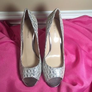 4" evening peep toe heels