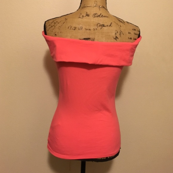 NWT Bebe coral off the shoulder top - Picture 3 of 3