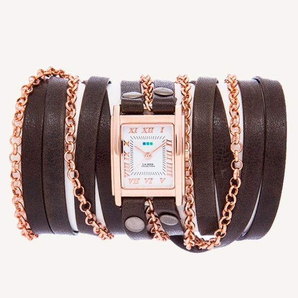 Slate-Rose Gold Clifton Wrap Watch