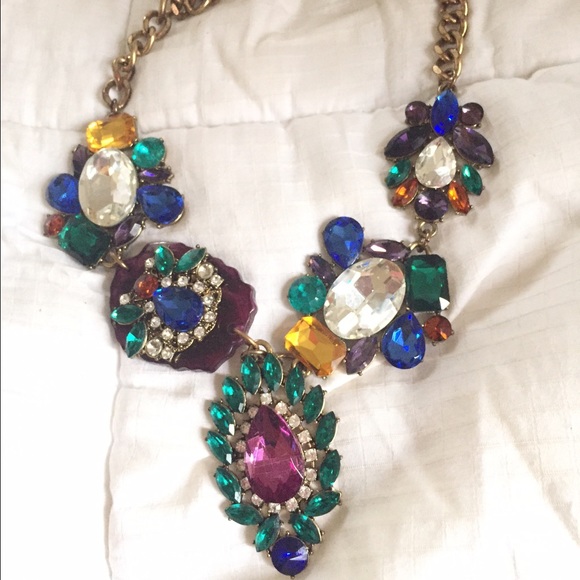 Beautiful colorful statement necklace