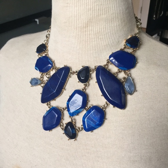 Blue statement necklace
