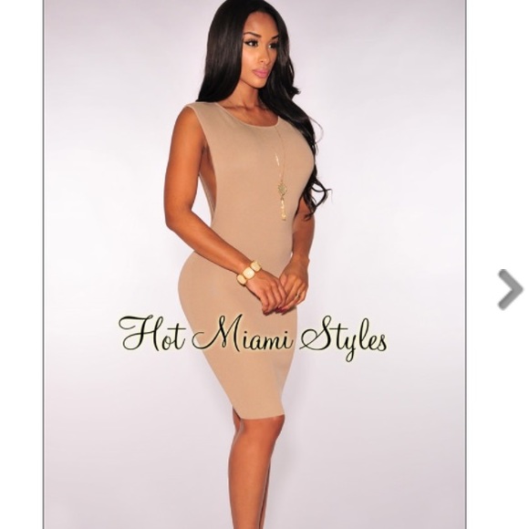 Hot Miami Styles nude dress