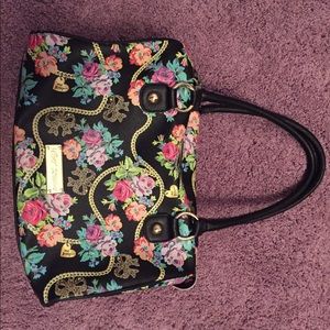 Betsey Johnson black patterned handbag