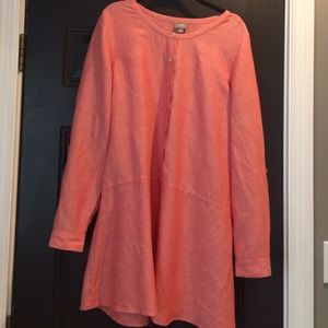 Drop waist linen dress