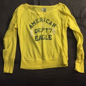 AE Yellow Long Sleeve Waffle Top *Like New* XS