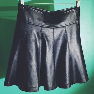 Free People vegan leather pleated skirt