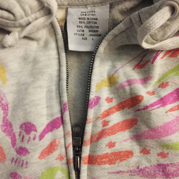 Women's Billabong  Gray Zip-Up Hoodie Cute Design - Picture 3 of 4