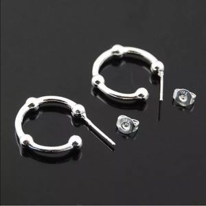 Brand new cute silver tone earrings